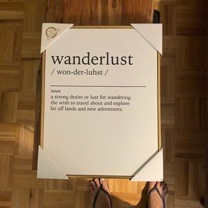 Wanderlust canvas gold framed - Colleen karis